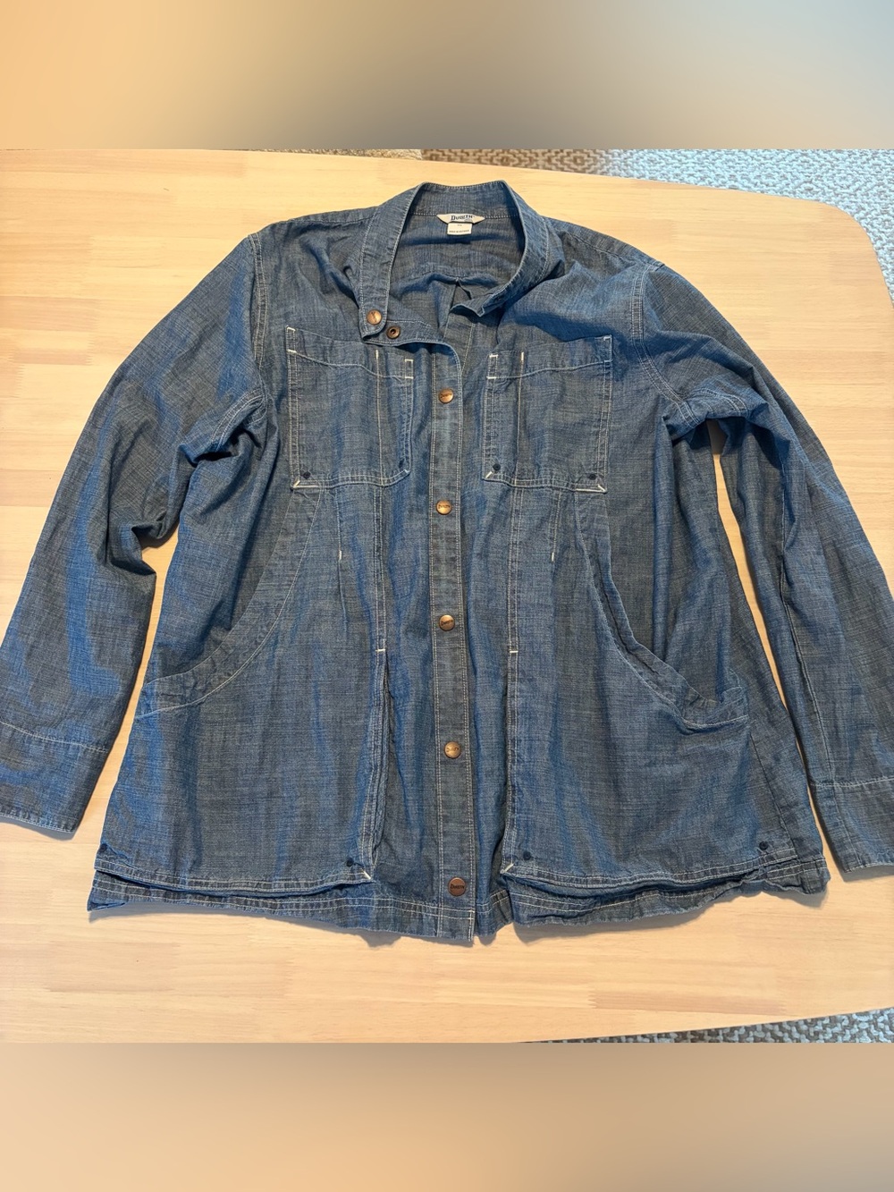 Duluth Trading Co Blue Denim ‘rootstock gardening smock’  Shirt/Jacket XL